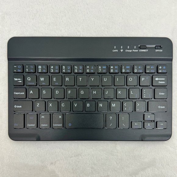 Bluetooth Keyboard for Phones & Tablets 7" Wireless Black - Picture 2 of 9